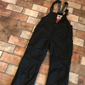 Kid's Ski Pants Black Overalls XL (16-18)
